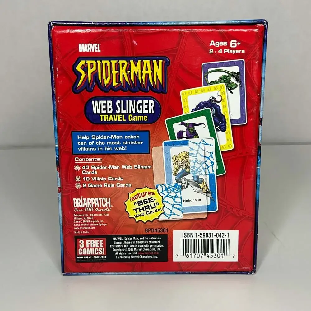 Marvel Spider-Man Web Slinger Travel Card Game by Briarpatch (2005)